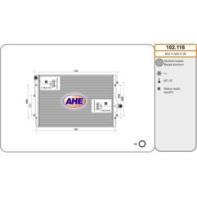 Kühler, Motorkühlung 102.116 von AHE günstig für 144,12 € online kaufen
