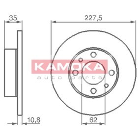 Bremsscheibe 103166 von KAMOKA günstig für 11,10 € online kaufen