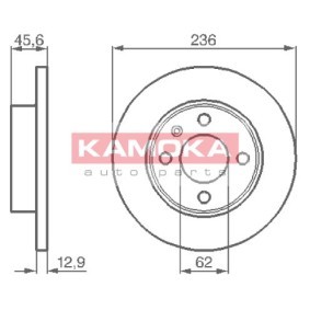 Bremsscheibe für SKODA von KAMOKA