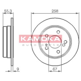 Bremsscheibe 103244 von KAMOKA günstig für 15,18 € online kaufen