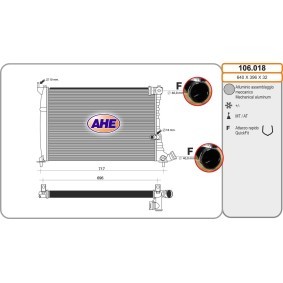Kühler, Motorkühlung 106.018 von AHE günstig für 172,92 € online kaufen