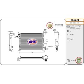 Kühler, Motorkühlung 106.021 von AHE günstig für 56,49 € online kaufen