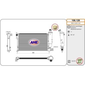 Kühler, Motorkühlung 106.126 von AHE günstig für 120,69 € online kaufen