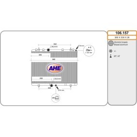 Kühler, Motorkühlung 106.157 von AHE günstig für 129,58 € online kaufen