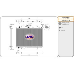 Kühler, Motorkühlung 106.158 von AHE günstig für 146,01 € online kaufen