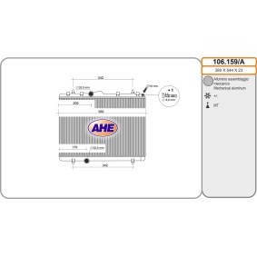 Kühler, Motorkühlung 106.159/A von AHE günstig für 98,44 € online kaufen