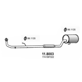 Comprar Silenciador central / posterior de ASSO 11.8003 a bajo precio de 218,43 €