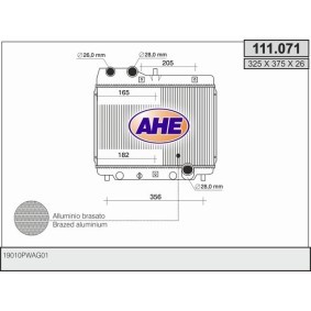 Kühler, Motorkühlung für HONDA von AHE