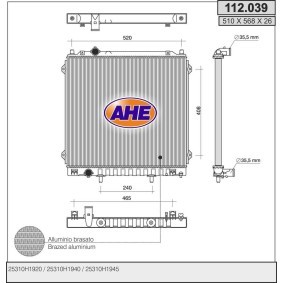 Acquista Radiatore da AHE online per TERRACAN (HP) a prezzi moderati