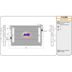 Kühler, Motorkühlung 114.066 von AHE günstig für 125,00 € online kaufen