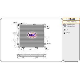 Kühler, Motorkühlung 118.034 von AHE günstig für 162,22 € online kaufen