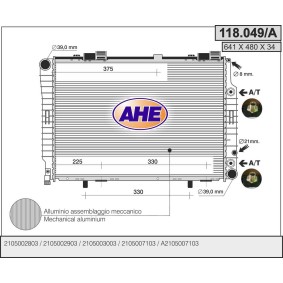 Kühler, Motorkühlung 118.049/A von AHE günstig für 177,83 € online kaufen