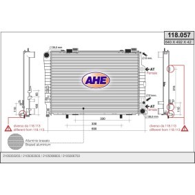 Kühler, Motorkühlung 118.057 von AHE günstig für 204,27 € online kaufen