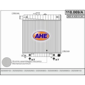 Kühler, Motorkühlung 118.069/A von AHE günstig für 205,07 € online kaufen