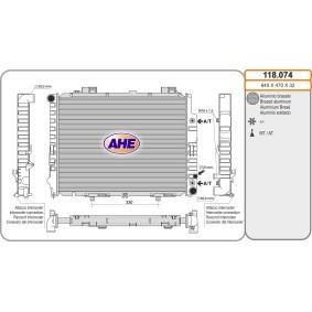 Kühler, Motorkühlung 118.074 von AHE günstig für 177,83 € online kaufen
