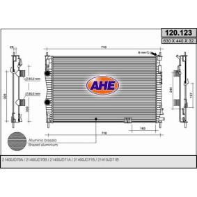Kühler, Motorkühlung 120.123 von AHE günstig für 177,05 € online kaufen