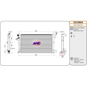 Kühler, Motorkühlung 122.006/A von AHE günstig für 110,31 € online kaufen