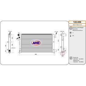Kühler, Motorkühlung 122.059 von AHE günstig für 74,24 € online kaufen