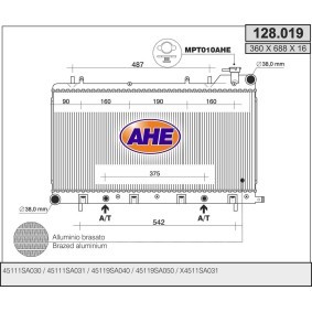 Kühler, Motorkühlung für SUBARU von AHE
