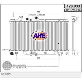 Kühler, Motorkühlung für SUBARU von AHE