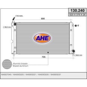 Kühler, Motorkühlung für TOYOTA von AHE