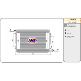 Kühler, Motorkühlung 131.078 von AHE günstig für 173,32 € online kaufen