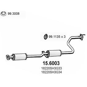 Compre Panela de escape central da ASSO 15.6003 a um preço baixo por 188,87 €