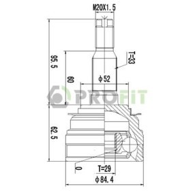 Achetez des Jeu de joints, arbre de transmission PROFIT 2710-0634 à prix pour 44,65 €