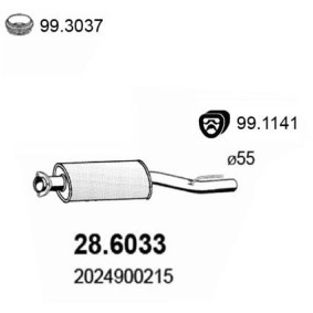 Mittelschalldämpfer 28.6033 von ASSO günstig für 194,97 € online kaufen
