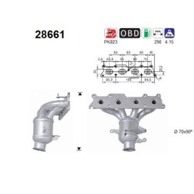 Katalysator für PEUGEOT von AS