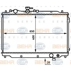 Kühler, Motorkühlung für MAZDA von HELLA
