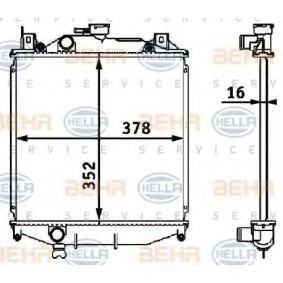 Kühler, Motorkühlung für SUZUKI von HELLA
