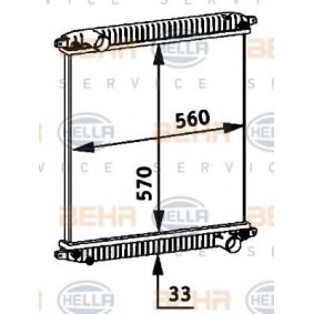 Kühler, Motorkühlung für IVECO von HELLA