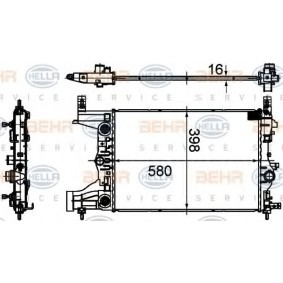 Kühler, Motorkühlung für CHEVROLET von HELLA