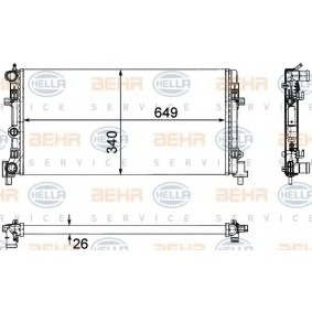 Kühler, Motorkühlung 8MK 376 754-281 von HELLA günstig für 94,33 € online kaufen