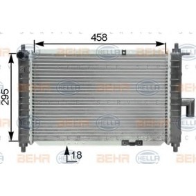 Kühler, Motorkühlung für DAEWOO von HELLA