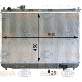 Kühler, Motorkühlung für KIA von HELLA