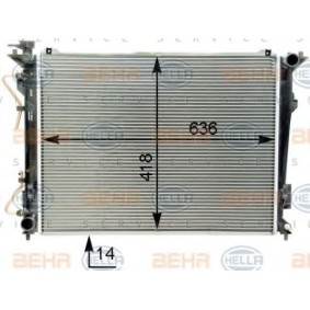 Kühler, Motorkühlung 8MK 376 763-731 von HELLA günstig für 185,05 € online kaufen