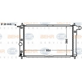Kühler, Motorkühlung für DAEWOO von HELLA
