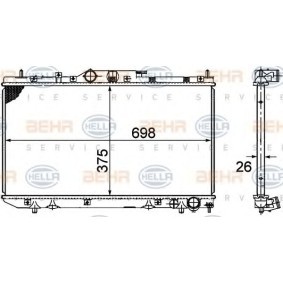 Kühler, Motorkühlung 8MK 376 781-051 von HELLA günstig für 158,57 € online kaufen