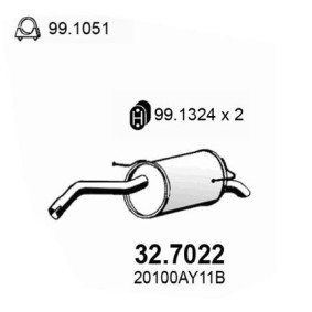 Endschalldämpfer 32.7022 von ASSO günstig für 133,74 € online kaufen