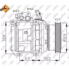 Compre Compressor, ar condicionado da NRF 32438 a um preço baixo por 225,10 €