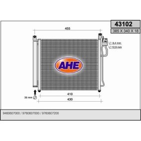 Klimakondensator für KIA von AHE