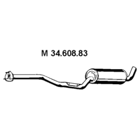 Achetez des Silencieux intermédiaire EBERSPÄCHER 34.608.83 à prix pour 103,81 €