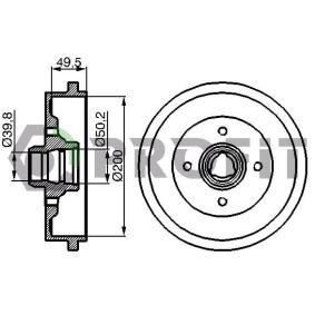 Achetez des Tambour de frein PROFIT 5020-0094 à prix pour 33,32 €