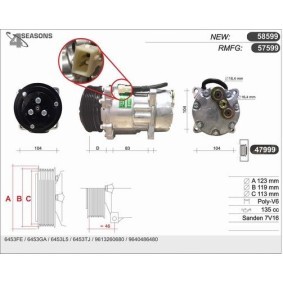 Klimakompressor 57599 von AHE günstig für 270,45 € online kaufen