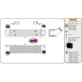 Ladeluftkühler 704.021 von AHE günstig für 203,70 € online kaufen