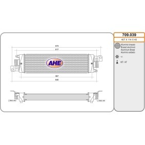 Kjøp Intercooler av AHE 709.039 til den lave prisen 1035,80 NOK