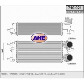 Ladeluftkühler 710.021 von AHE günstig für 182,16 € online kaufen