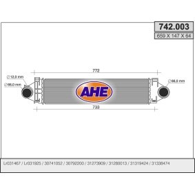 Ladeluftkühler 742.003 von AHE günstig für 203,78 € online kaufen